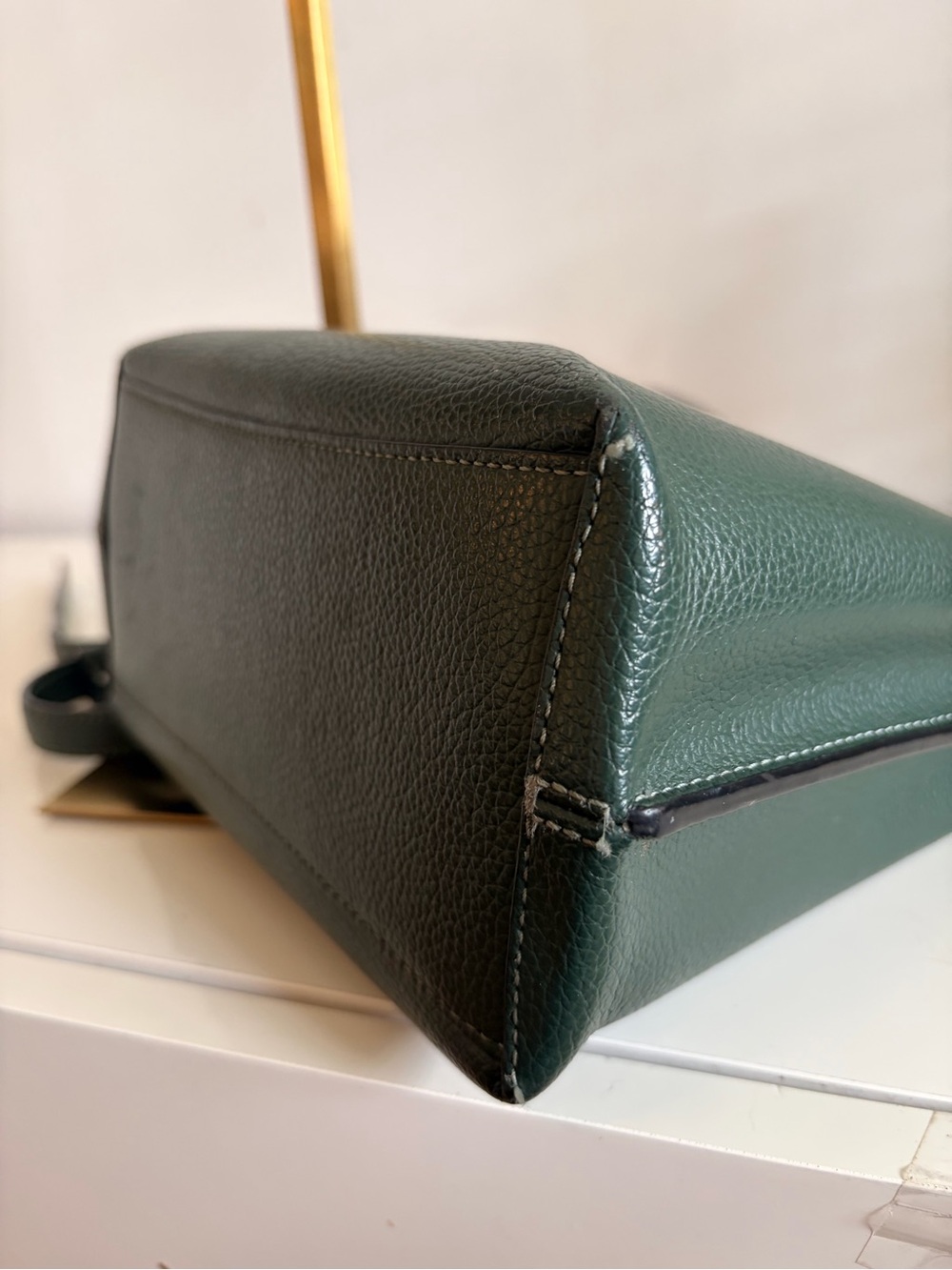 COACH Mollie Bucket Bag 22. Amazon Green Pebbled Leather, Read ⬇️ ! - Picture 11 of 16